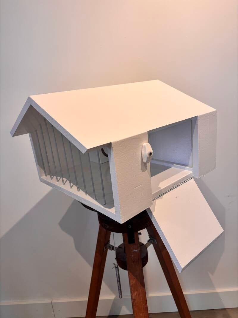 wit voederhuis voor vogels