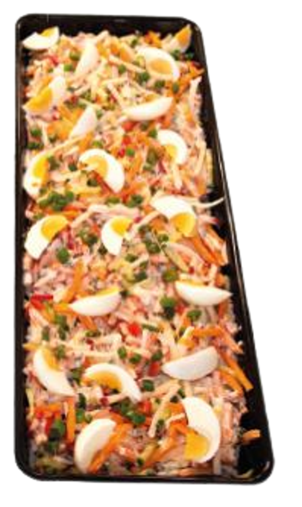 Groente ei - salade per bakje