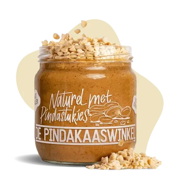 Pindakaas Naturel met Pindastukjes