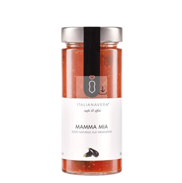Natuurlijke Saus Mamma Mia met Aubergine, 280g