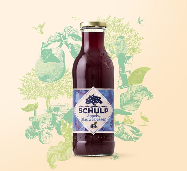 Appel-blauwe bessensap