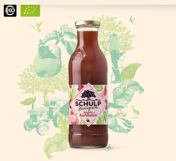 Appel-aardbeiensap bio