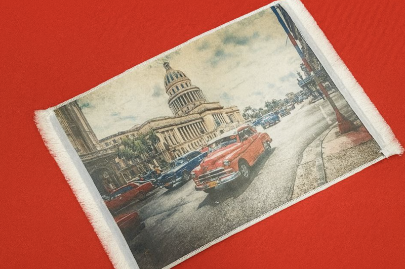 This image represents the back side of the wall art rug