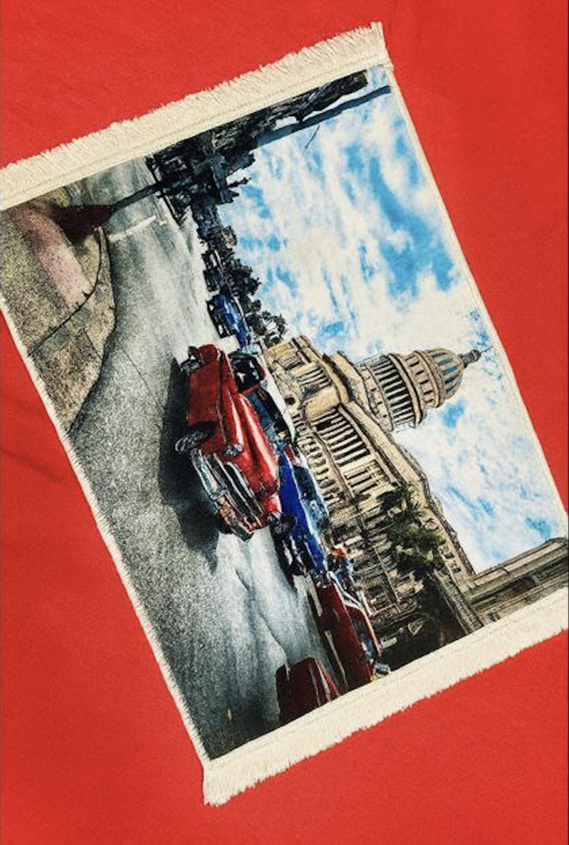 This image represents the front-facing view of the wall art rug