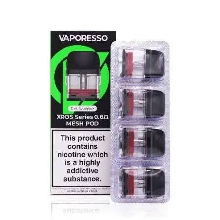 Vaporesso XROS Replacement Pods – 0.8Ω 4 pack