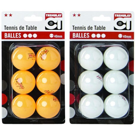 SET OF 6 TABLE TENNIS BALLS