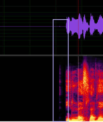 Début de mot et transition de signal : à écouter pour déterminer s’il s’agit d’une plosive à corriger.