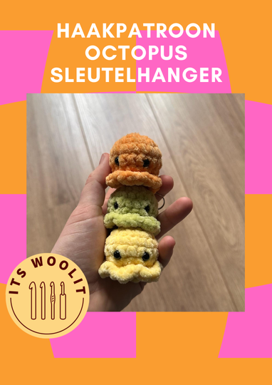 Haakpatroon octopus sleutelhanger