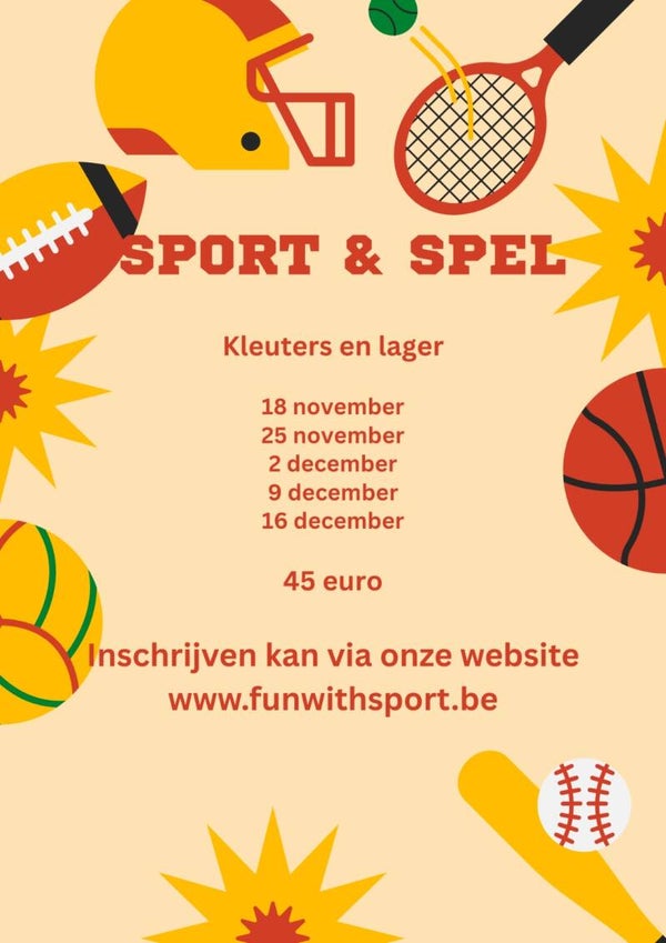 Sport & spel kleuters + lagere school VBS Prinsenhof
