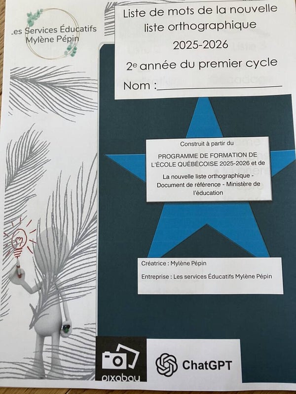 Liste de mots 2e année Boudinée (incluant la poste)