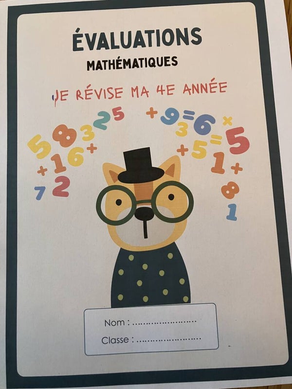 Évaluations mathématiques 4e année