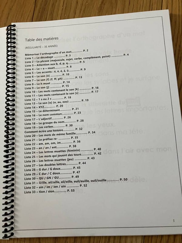La phrase, les régularités orthographiques, la grammaire 3e année primaire Boudiné (incluant la poste)