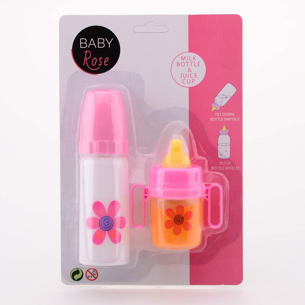 Baby rose 2 zuigflesjes