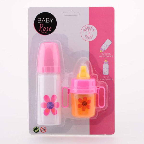 Baby rose 2 zuigflesjes