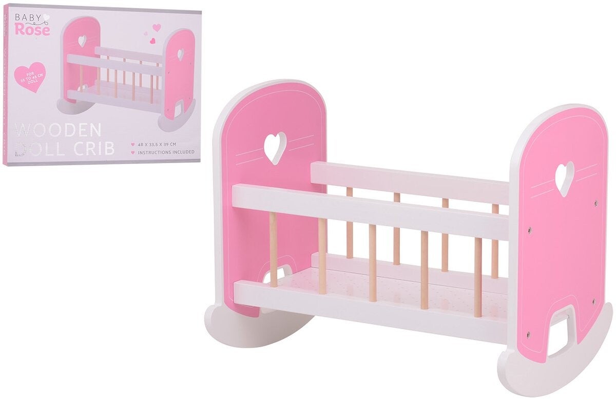 Baby Rose houten schommelwieg