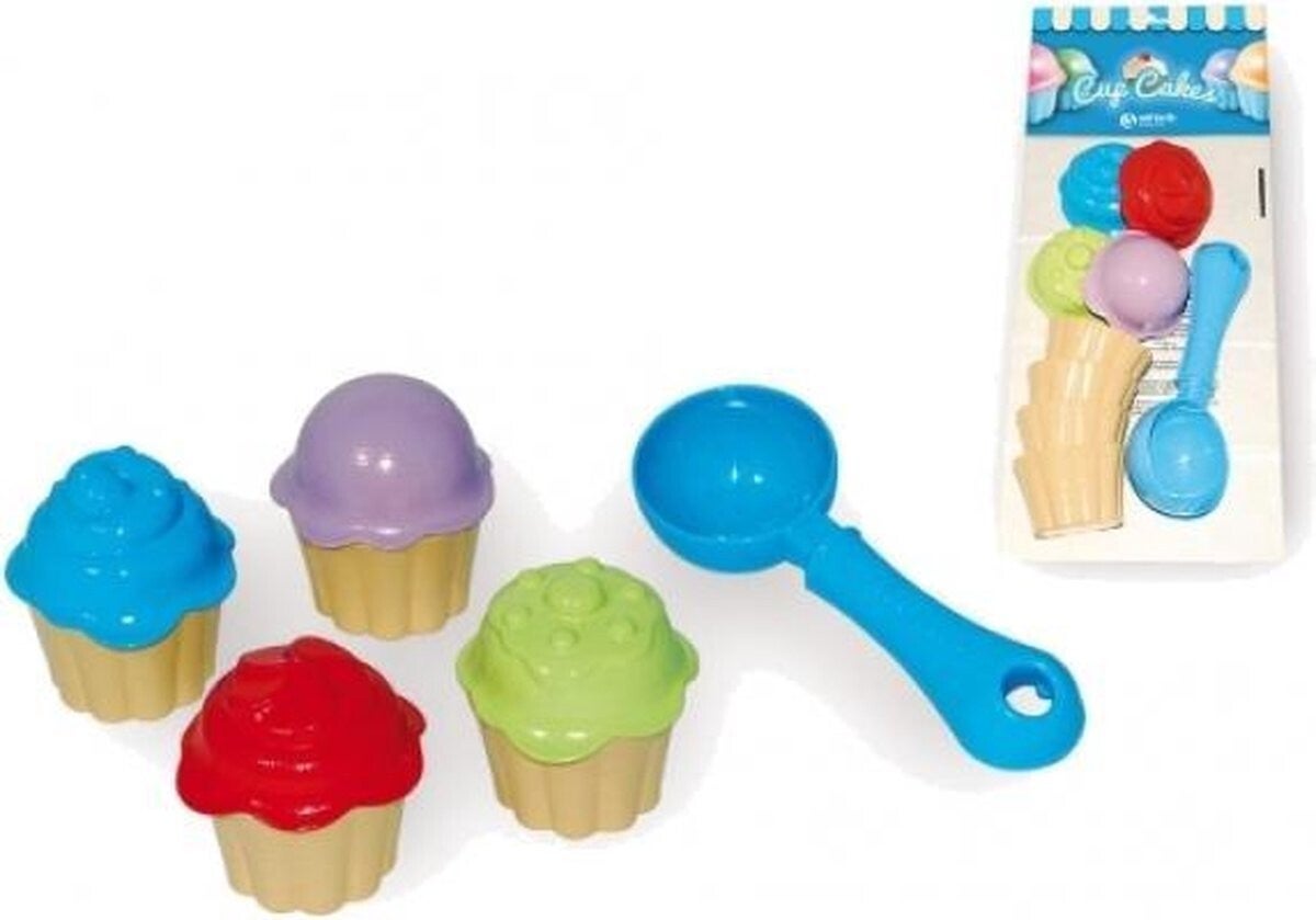 Cupcake zandvormpjes met schep