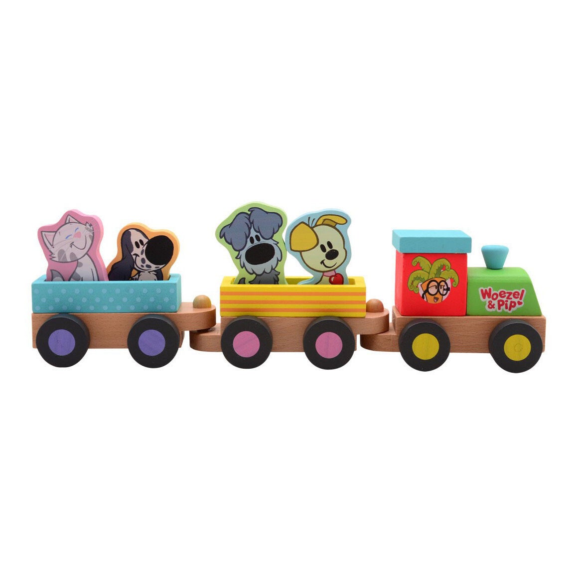 Woezel en pip treinset met figuren
