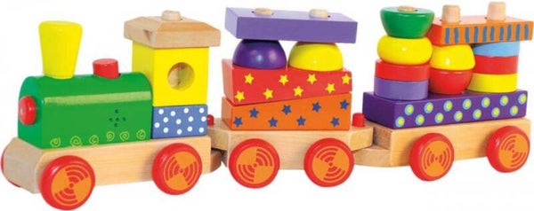 Woody trein met licht en geluid