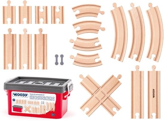 Woody 20-delige set rails etc.