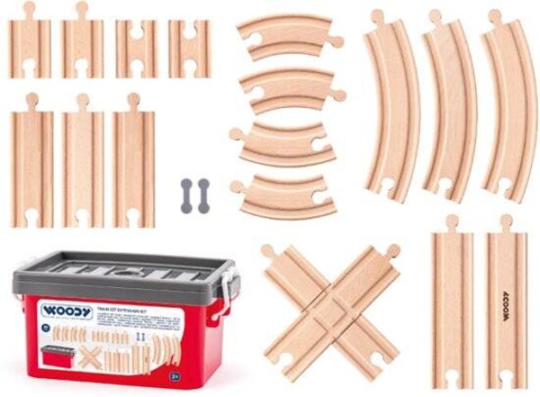 Woody 20-delige set rails etc.