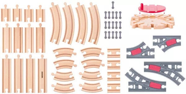 Woody 50-delige set rails etc.