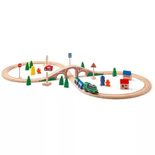 Woody treinset met elektrische  locomotief in ton 40 delig
