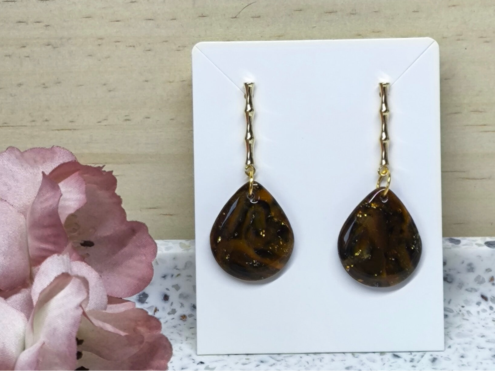 Golden Brown Marble Bamboo
