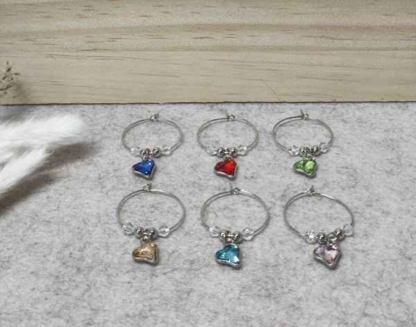 Glasmarkers sprankelende hartjes set