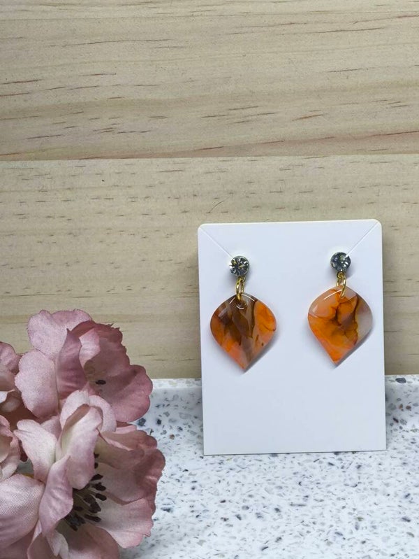 Oranje bruin marmer drop