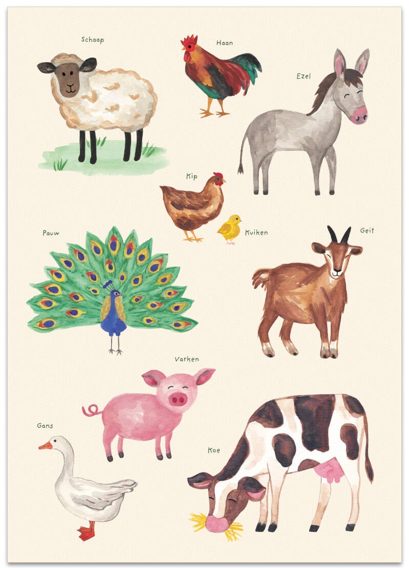 Poster boerderijdieren Liefskarlijn poster-boerderijdieren-liefskarlijn