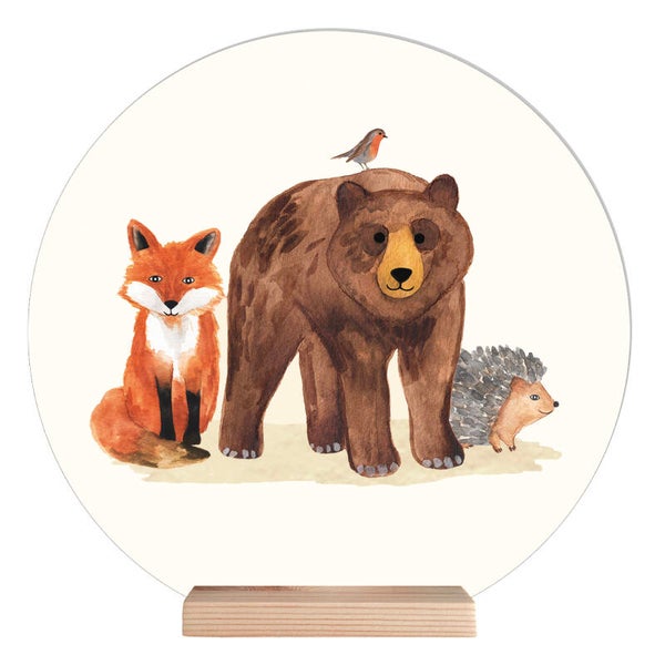 Kleine cirkel 'bosdieren' 21 cm