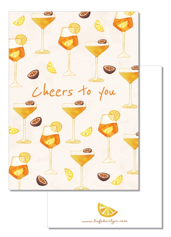 'Cheers to you' kaart