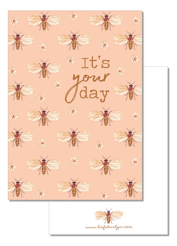 Cicade print -It's your day- kaart