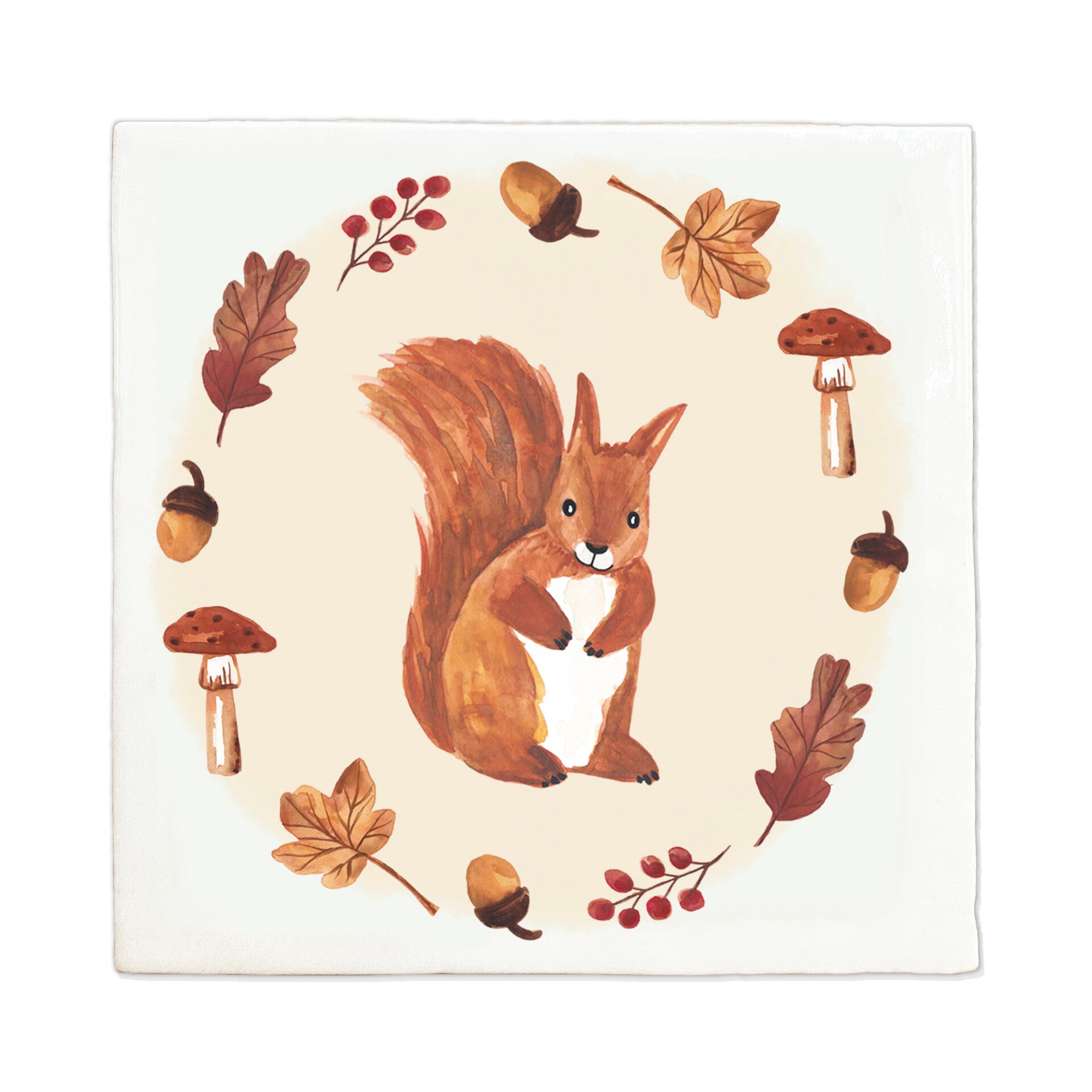 Tegeltje 10x10 'eekhoorn'