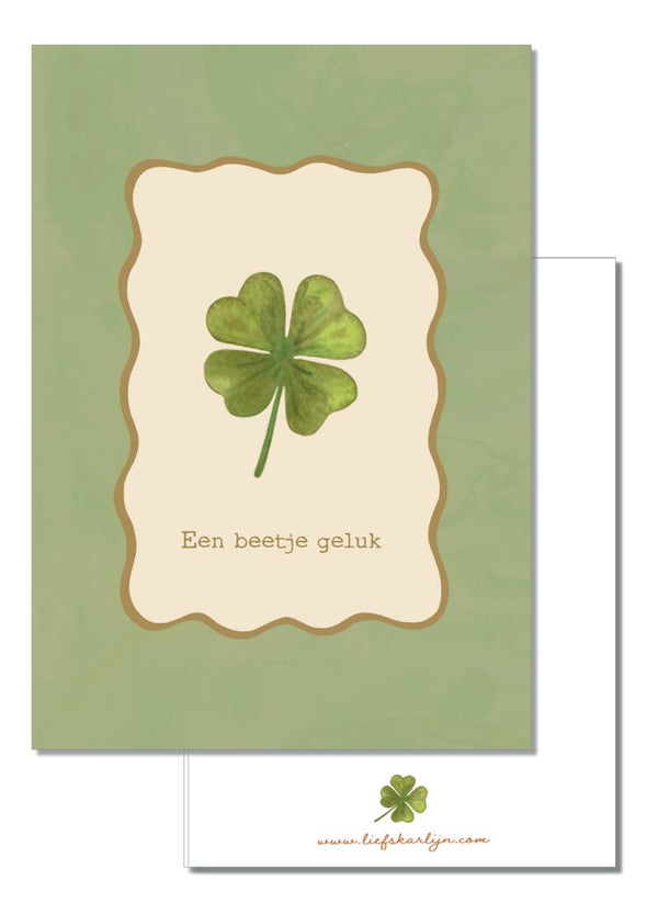 'Een beetje geluk' kaart