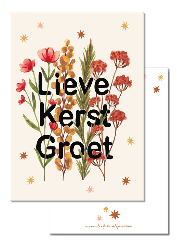 'Lieve kerst groet' kaart