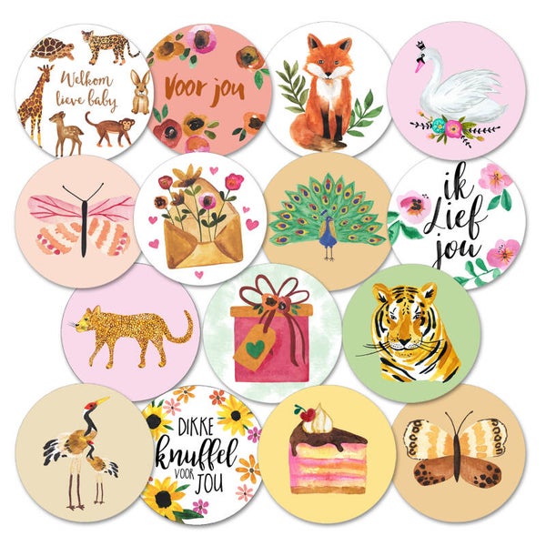 45 stickers MIX