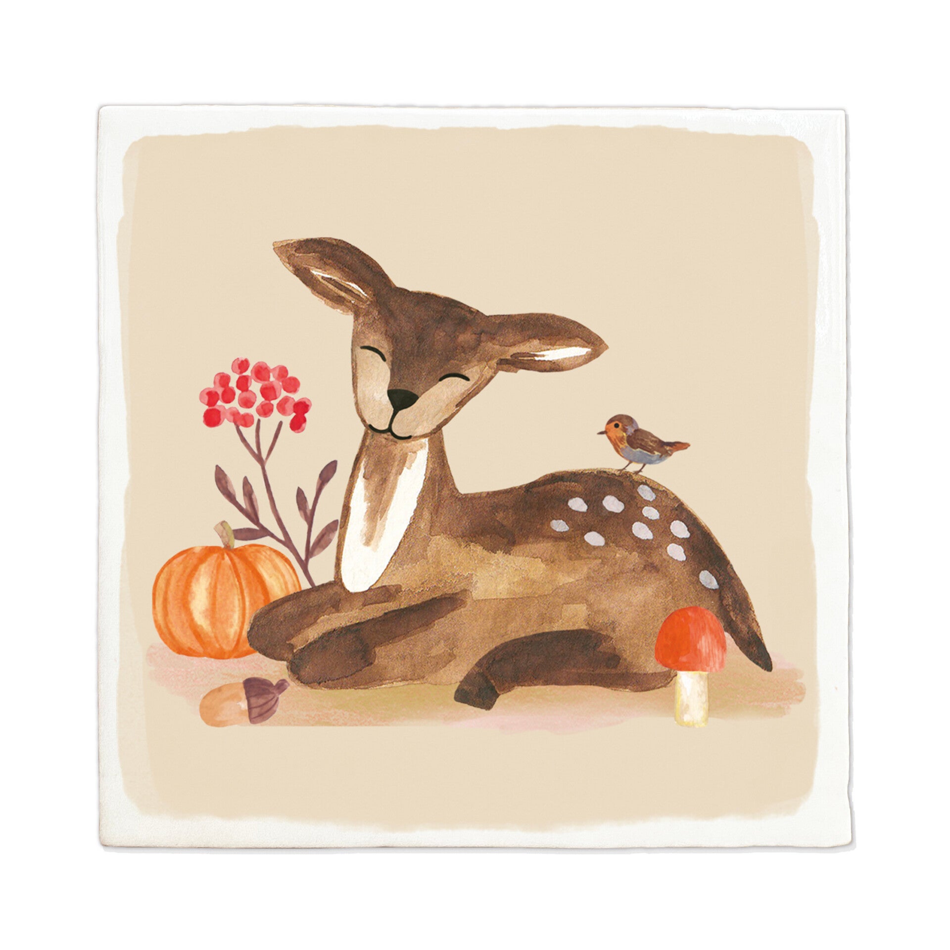 Tegeltje 10x10 'hertje'