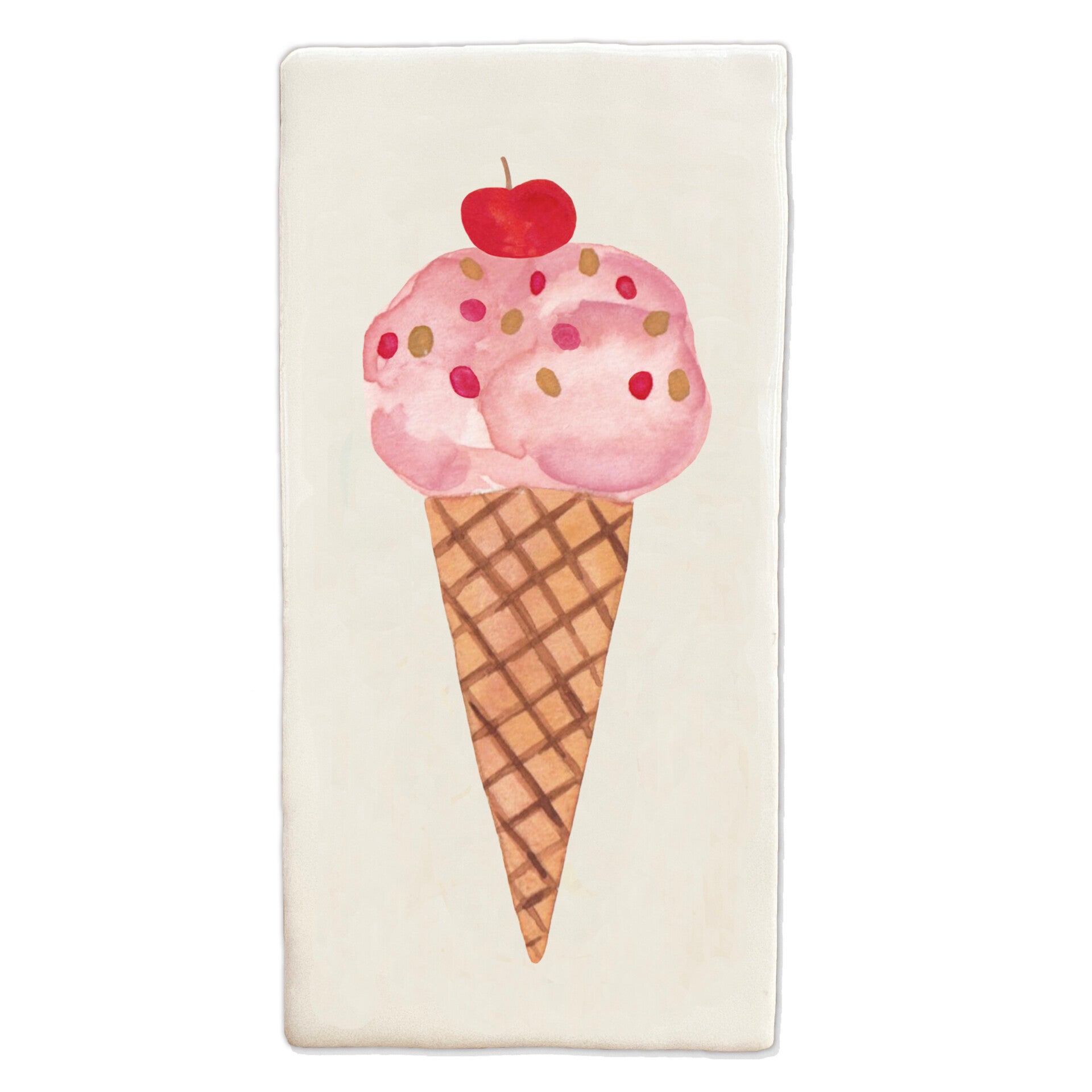 Tegeltje 'ijsje met kers'