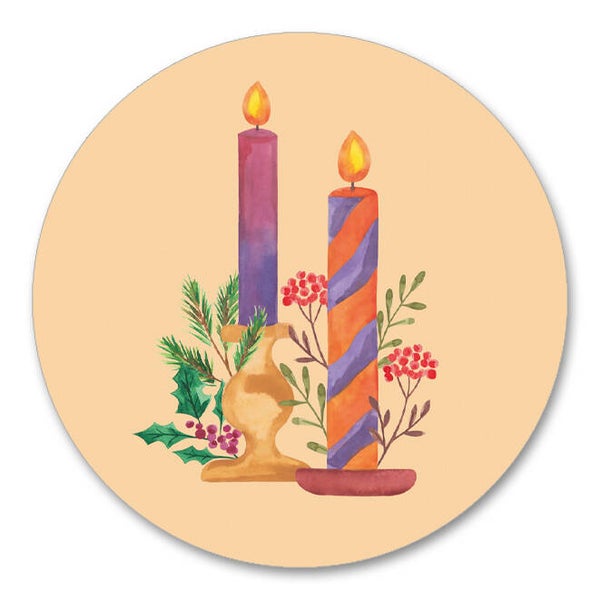 Stickers 10 stuks 'Kerst kaarsen'