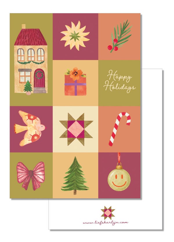 'Happy Holidays' kaart