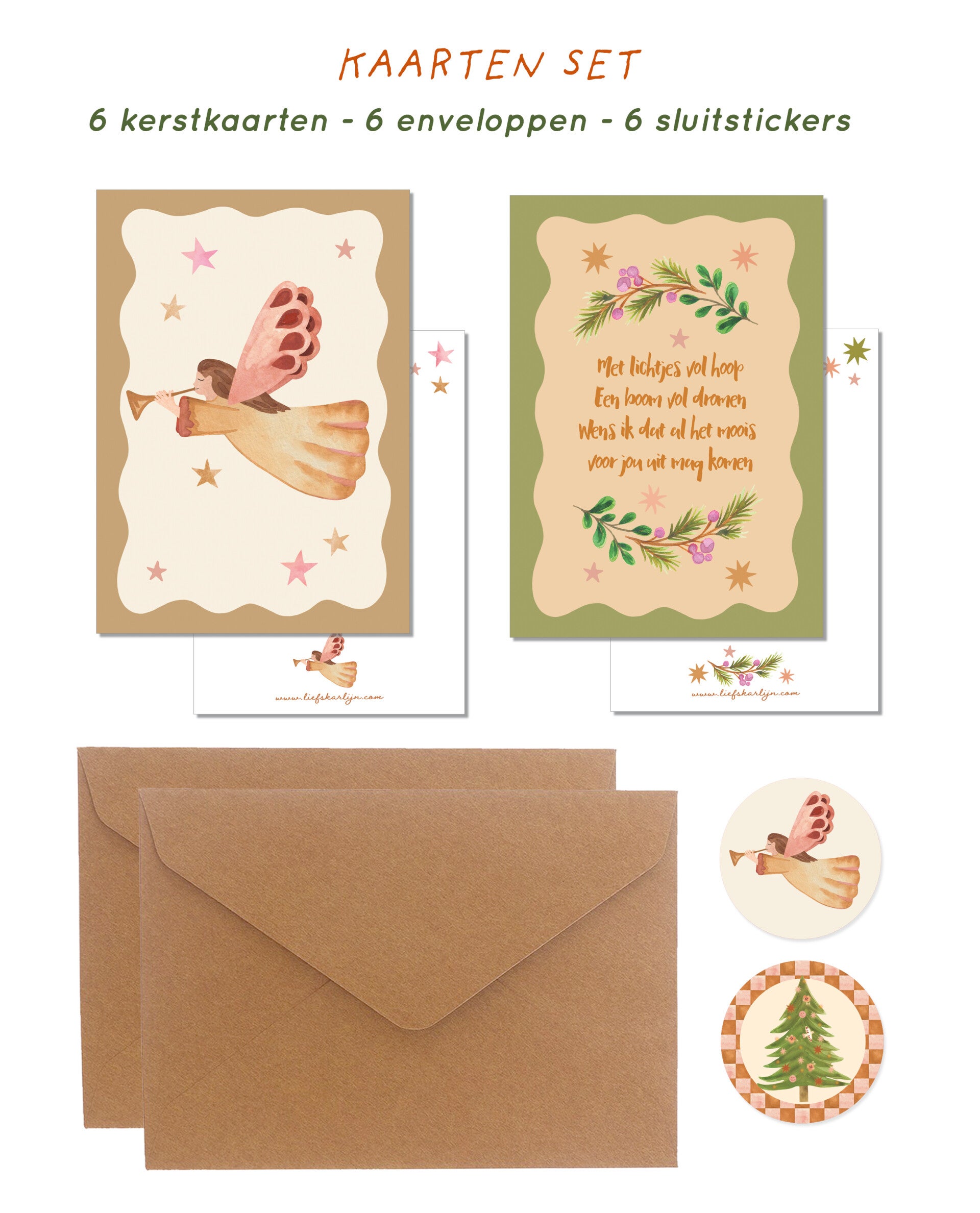 Kerstkaarten set 'Hoop'