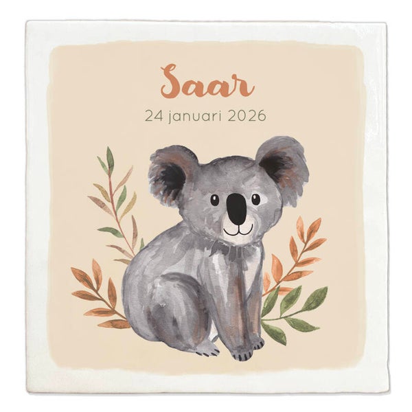 Tegeltje met naam 'Koala'