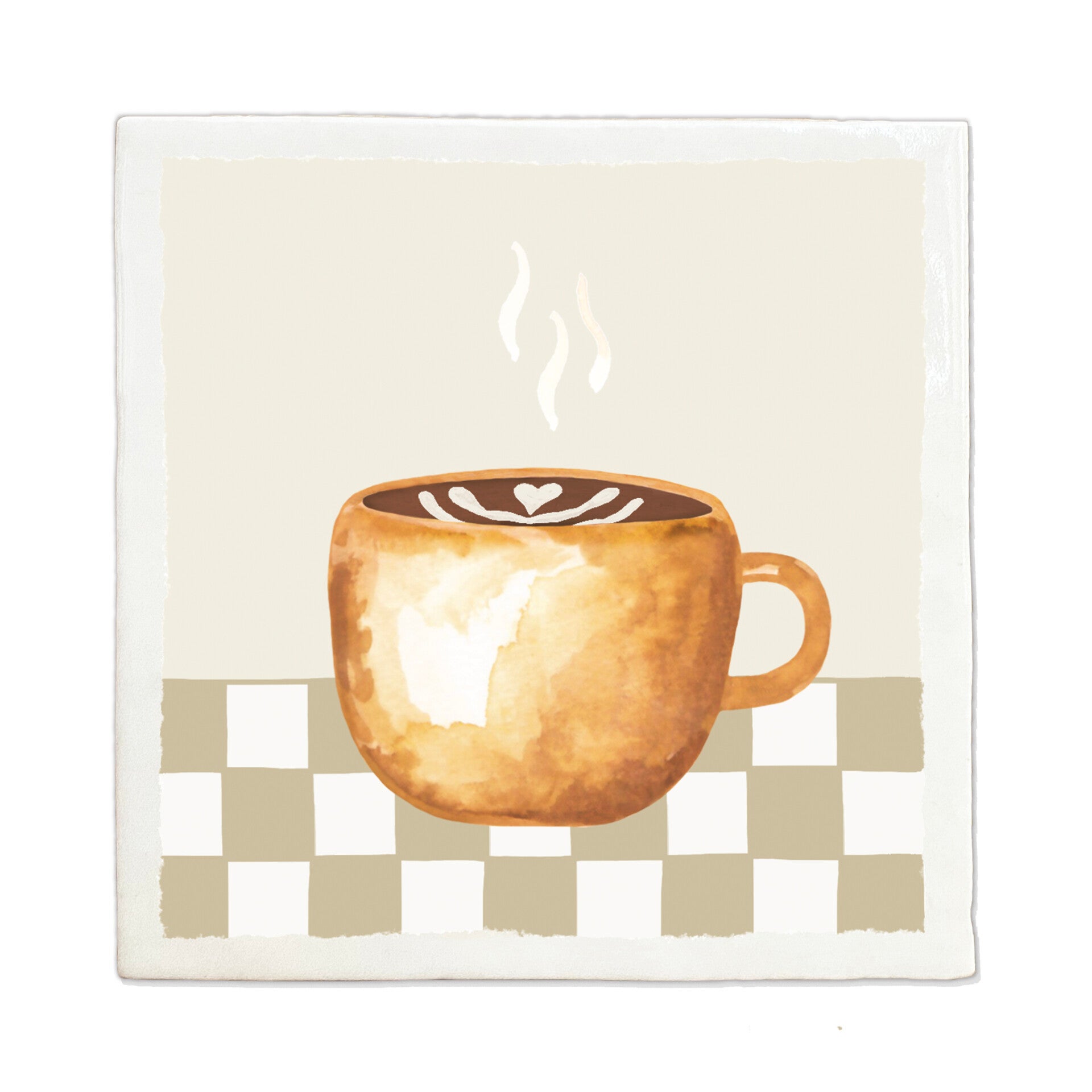 Tegeltje 10x10 'kopje koffie'