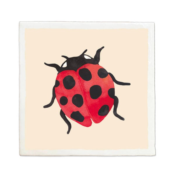 Tegeltje 10x10 'Lieveheersbeestje'