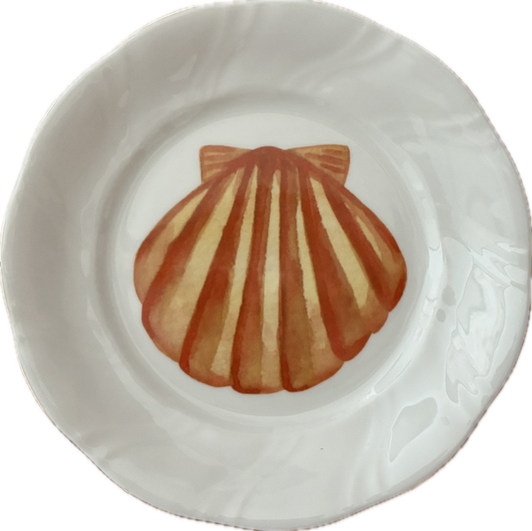 Schelp op bord met gouden rand