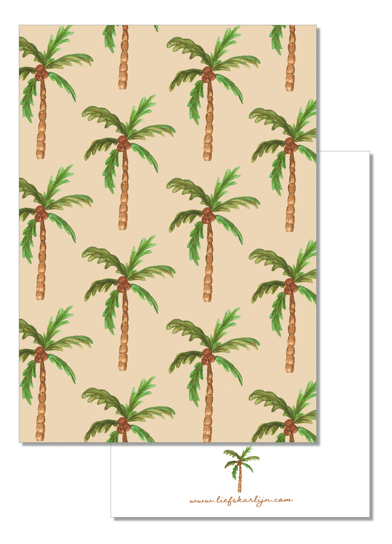 'Palmboom print' kaart