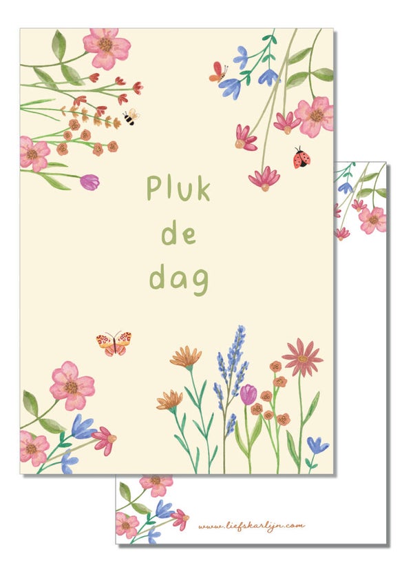 'Pluk de dag' kaart