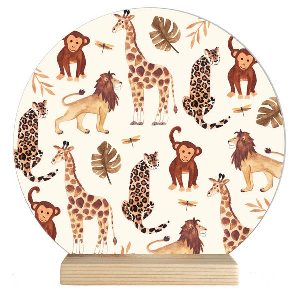 Cirkel print 'safari' 30 cm
