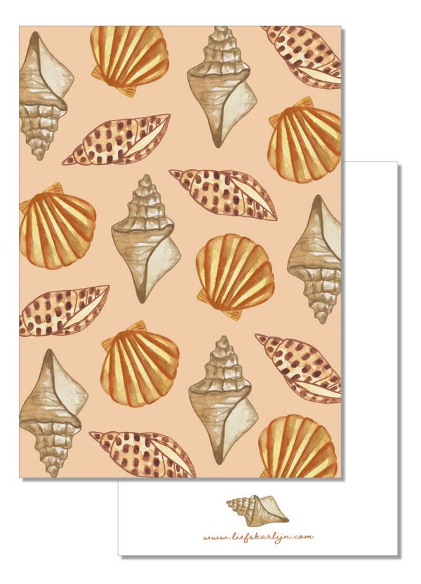 'Schelpen print' kaart